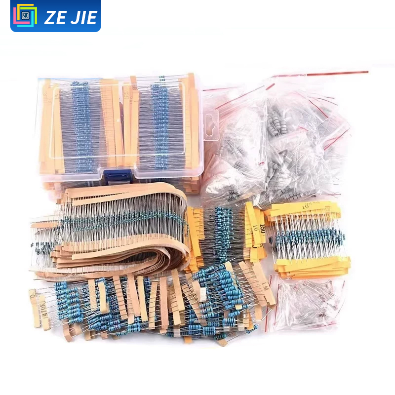 Resistor Kit 1 4W - ชุดตัวต้านทานฟิล์มโลหะ 1/4 วัตต์, ชุดอุปกรณ์อิเล็กทรอนิกส์แบบเสียบขา 1/2 วัตต์