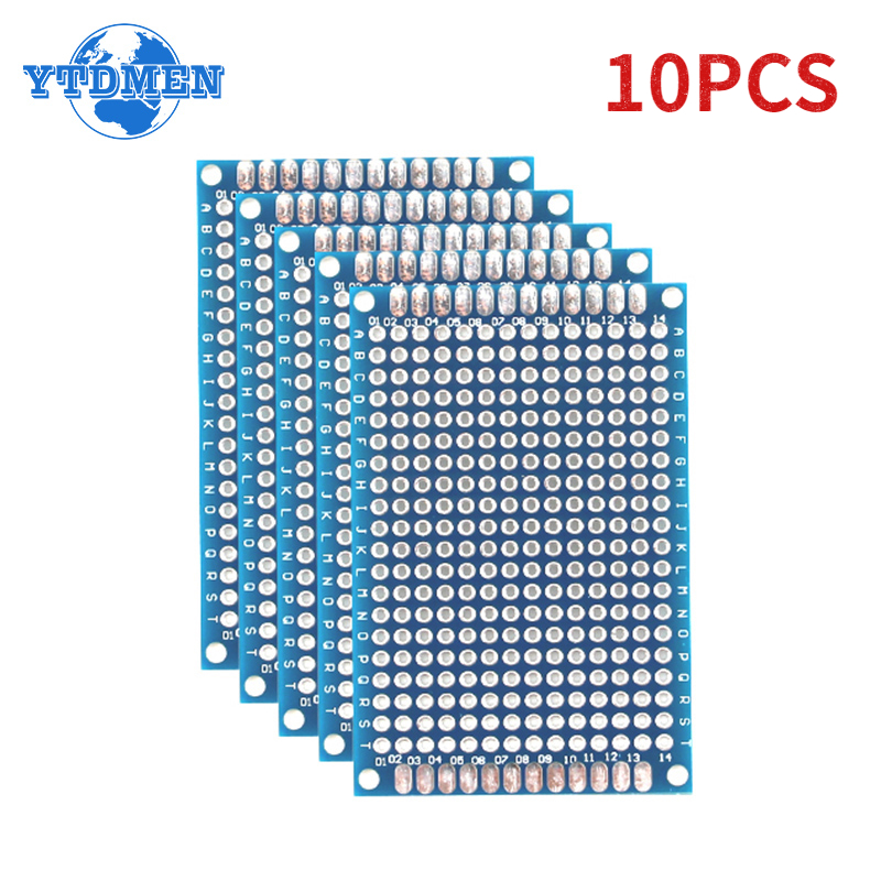Pcb Etching Kit - บอร์ด PCB สองด้านขนาด4x6ซม. 10ชิ้นแผงวงจรสากลแผ่นพัฒนาทดลองชุดทดลองอิเล็กทรอนิกส์บัดกรี