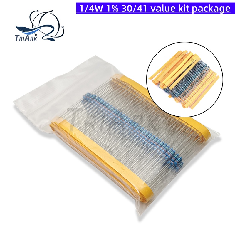 Resistor Kit 1 4W - 300/600/ชุด 30 ชนิด 1/4W 1% ความต้านทานตัวต้านทานฟิล์มโลหะ