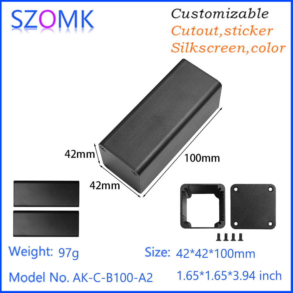 Diy Electronics For Sale - กล่องอะลูมิเนียมสำหรับงานอิเล็กทรอนิกส์ DIY ขนาด 42*42*100 มม. รุ่น