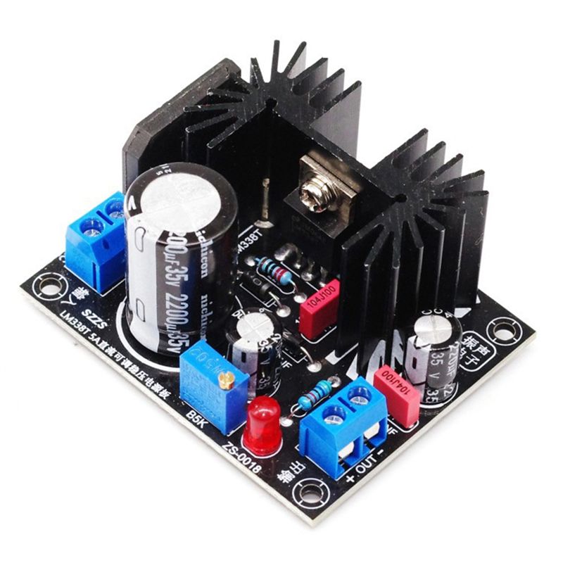 Diy Electronics Filament - ABNR บอร์ดจ่ายไฟแบบปรับค่าได้ LM338 5A ชุดอุปกรณ์อิเล็กทรอนิกส์ DIY