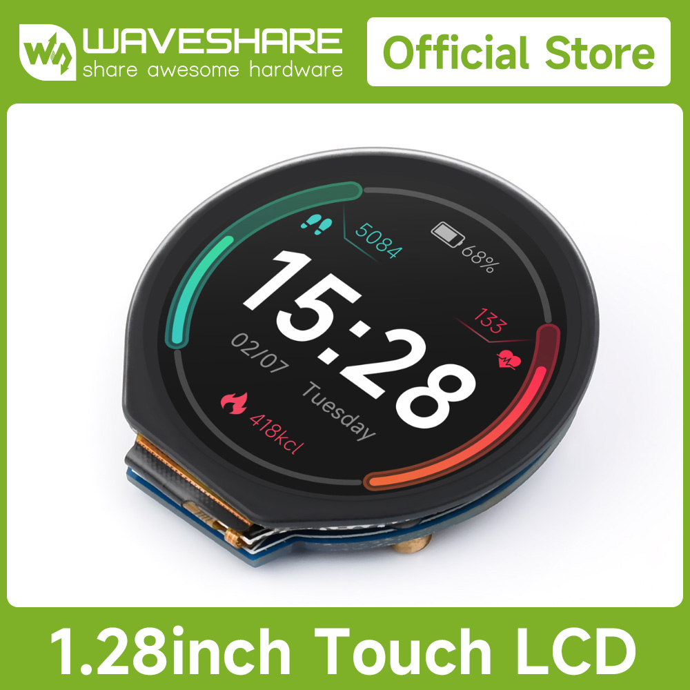 I2C Lcd Display - เวฟแชร์ 1.28 นิ้วโมดูลจอแสดงผล LCD พร้อมแผงสัมผัส, ความละเอียด