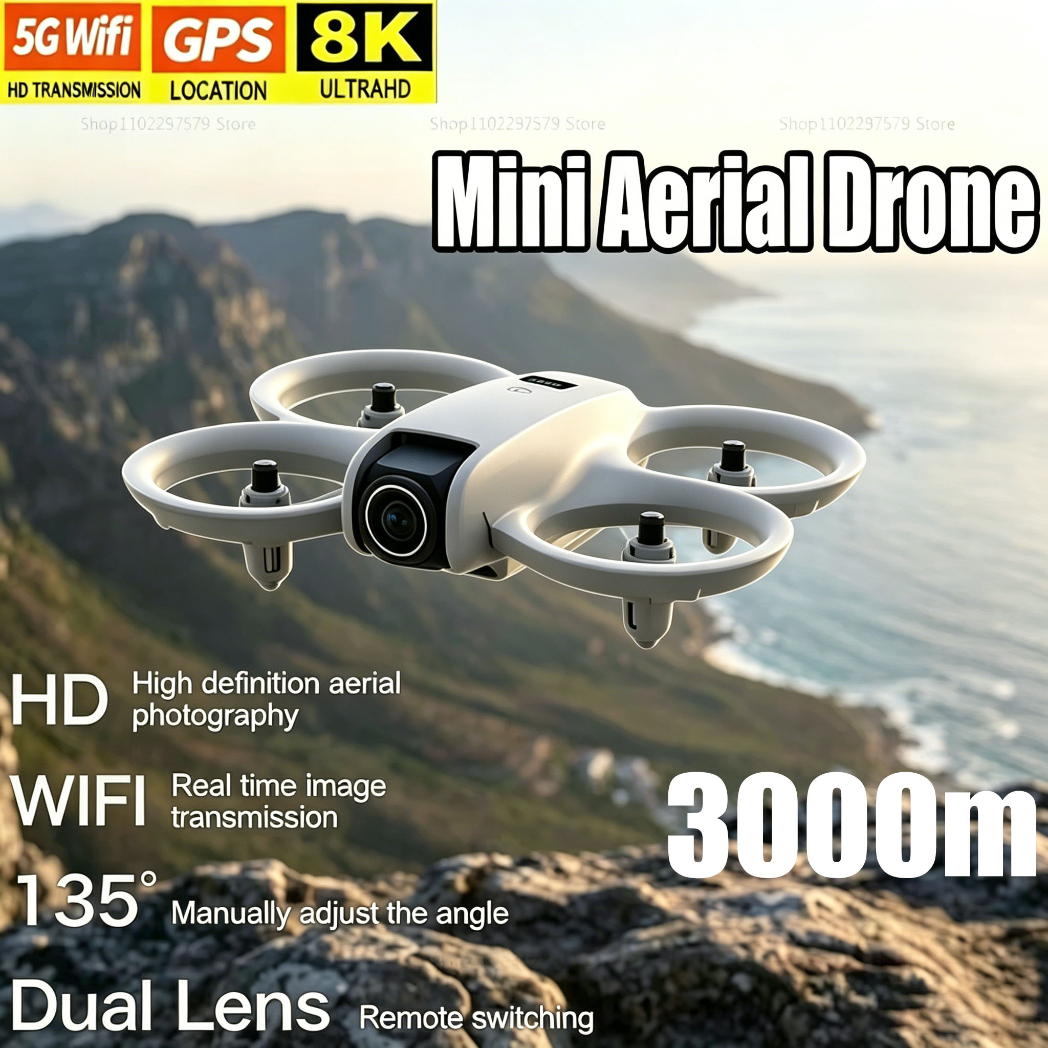 Diy Drone Electronics Kit - มินิโดรนพร้อมกล้อง 8K HD FPV โดรนแบบพับได้ มอเตอร์ไร้แปรงถ่าน