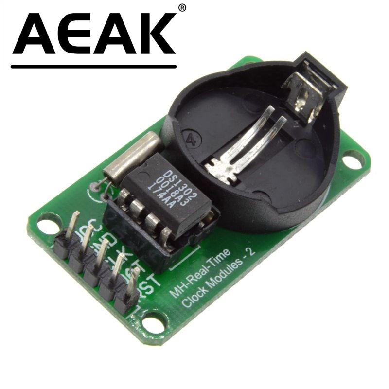 Diy Electronics For Sale - Aeak แผงวงจรนาฬิกาอิเล็กทรอนิกส์แบบเรียลไทม์แบบ DS1302แผงพัฒนาชุดอุปกรณ์เริ่มต้น DIY