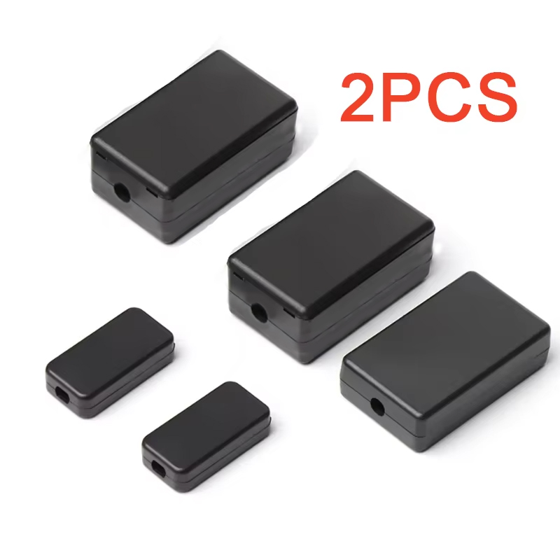 Diy Box Electronics Mall - กล่องพลาสติกกันน้ำสีดำ 2 ชิ้น สำหรับงาน DIY กล่องใส่อุปกรณ์อิเล็กทรอนิกส์