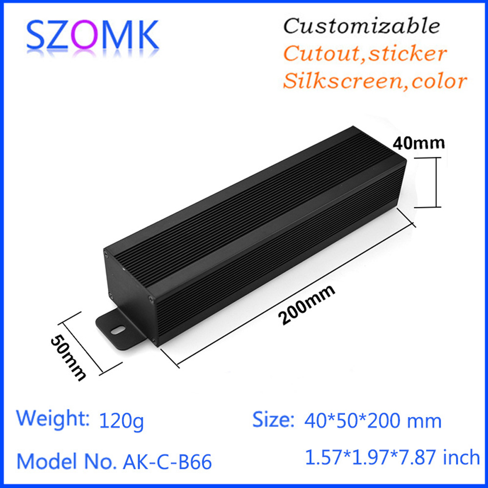 Diy Box Electronics Mall - กล่องอะลูมิเนียมขนาด 40*50*200 มม. 1 ชิ้น กล่อง
