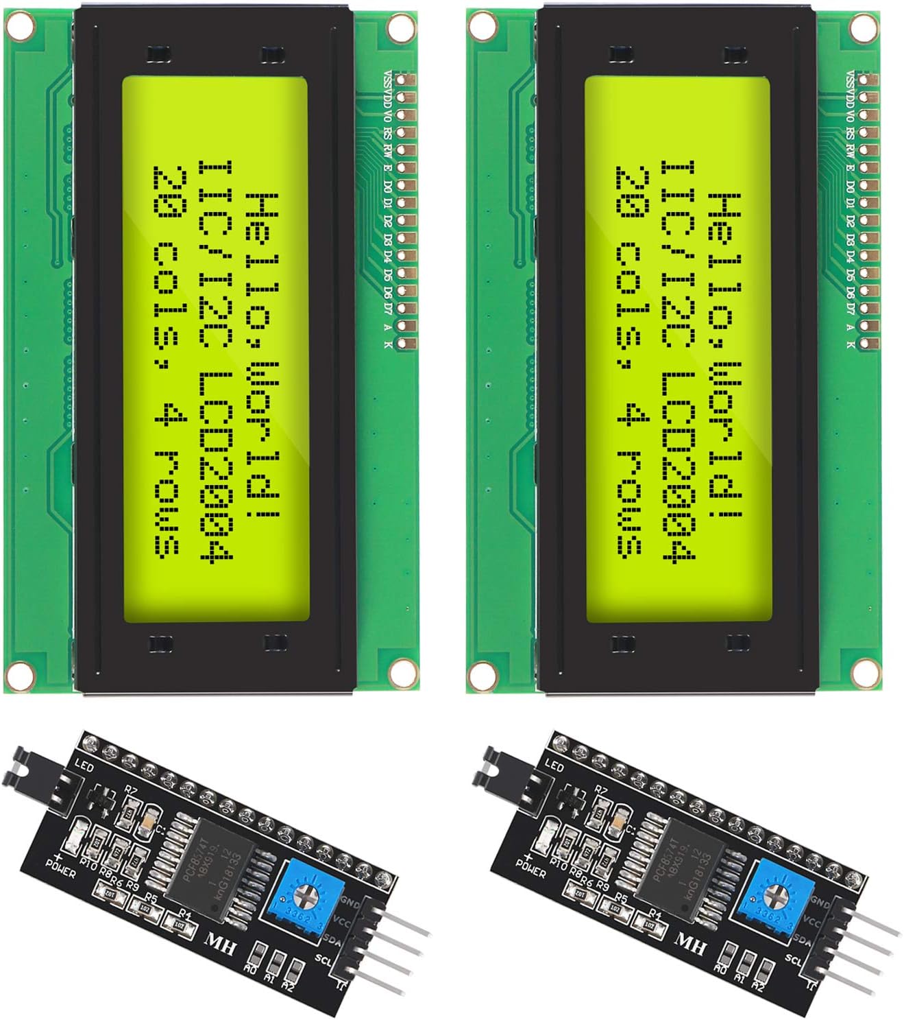 I2C Lcd Display - 2ชิ้น I2C IWI อนุกรมจอแอลซีดี2004 20x4โมดูลแสงสีฟ้ากับ I2C