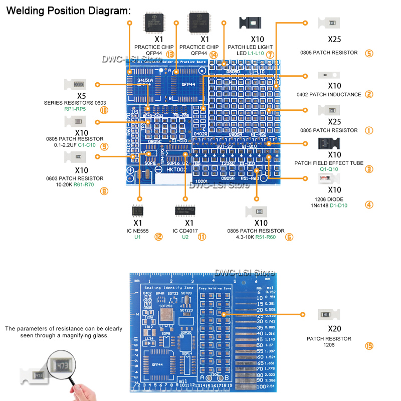 บอร์ดเชื่อม SMT ชิ้นส่วนอิเล็ก - Pcb Etching Kit บทวิจารณ์และราคา