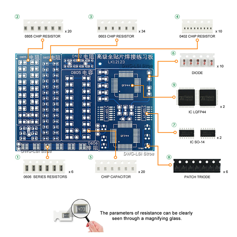 บอร์ดเชื่อม SMT ชิ้นส่วนอิเล็ก - Pcb Etching Kit บทวิจารณ์และราคา