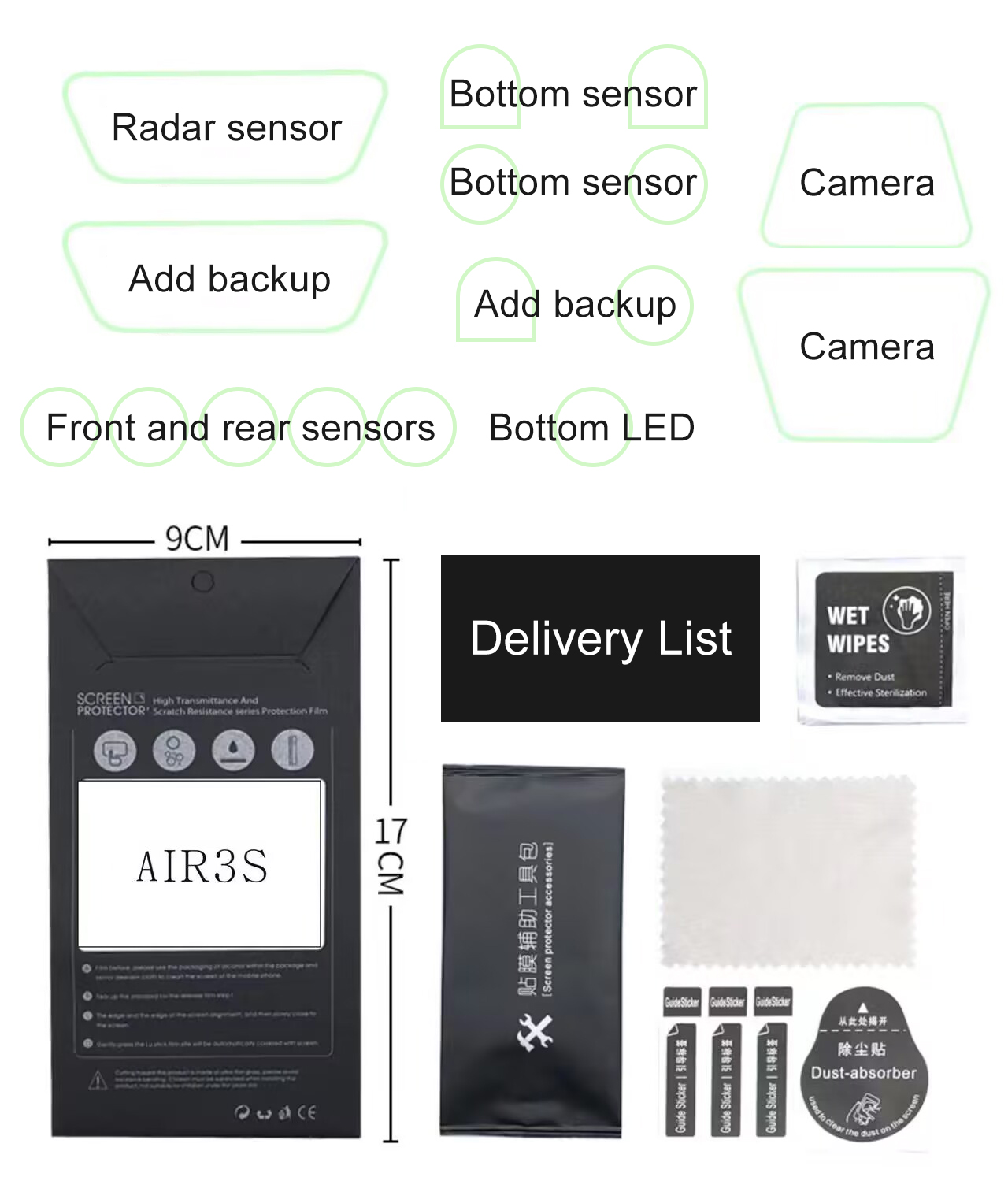​ เลนส์เซนเซอร์ฟิล์มป้องกันสํา - Diy Drone Electronics บทวิจารณ์และราคา