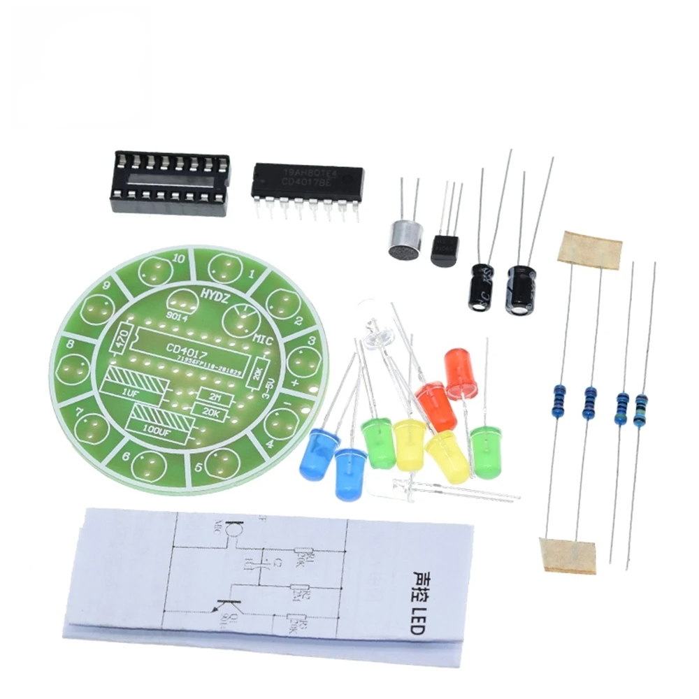 CD4017 การควบคุมเสียงที่มีสีสั - Diy Electronics Lab บทวิจารณ์และราคา