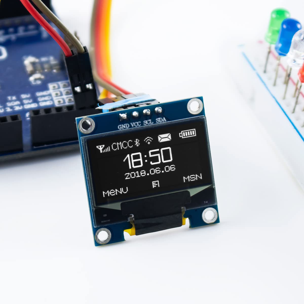 0.96 นิ้ว OLED I2C IIC โมดูลจอ - I2C Lcd Display บทวิจารณ์และราคา