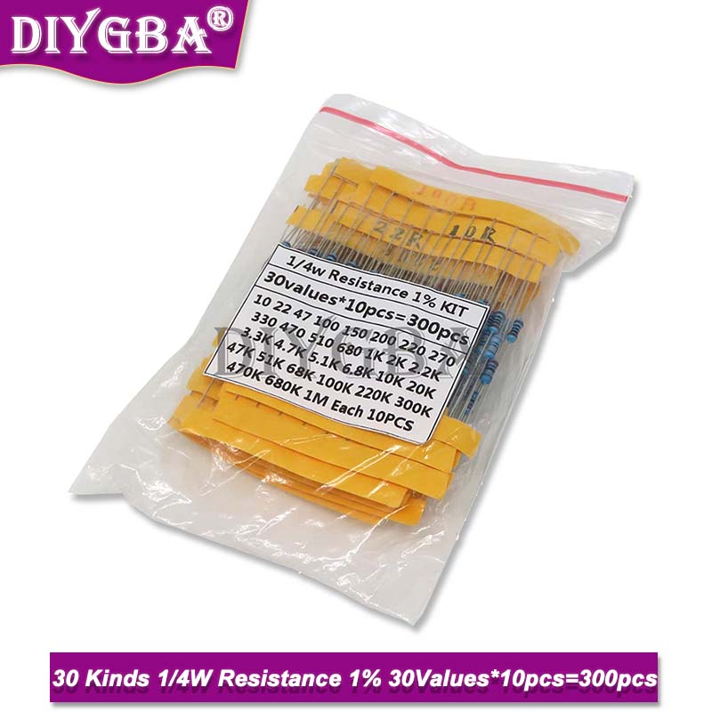 ชุดตัวต้านทานฟิล์มโลหะ30ชนิด1/ - Resistor Kit 1 4W บทวิจารณ์และราคา