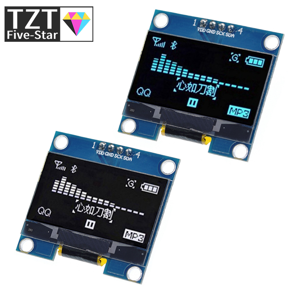 4PIN 1.3 OLED โมดูลสีขาว/สีฟ้า - I2C Lcd Display บทวิจารณ์และราคา