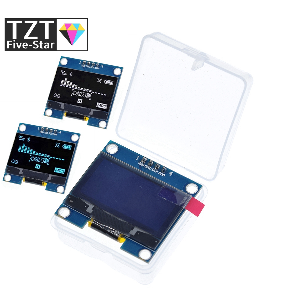 4PIN 1.3 OLED โมดูลสีขาว/สีฟ้า - I2C Lcd Display บทวิจารณ์และราคา