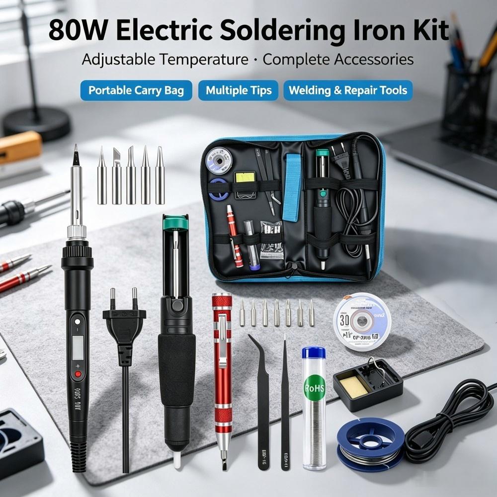 หัวแร้งไฟฟ้าปรับอุณหภูมิได้ 80 - Diy Electronics Bench บทวิจารณ์และราคา