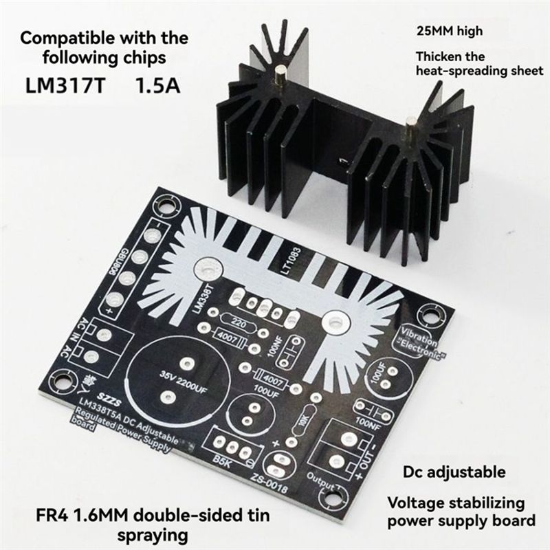 บอร์ดจ่ายไฟแบบปรับได้ LM317 1. - Diy Electronics Filament บทวิจารณ์และราคา