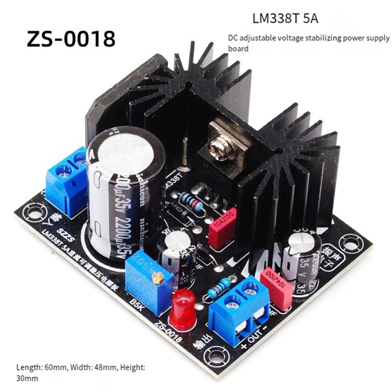 LM338 5A ชุดจ่ายไฟแบบปรับแรงดั - Diy Electronics Filament บทวิจารณ์และราคา
