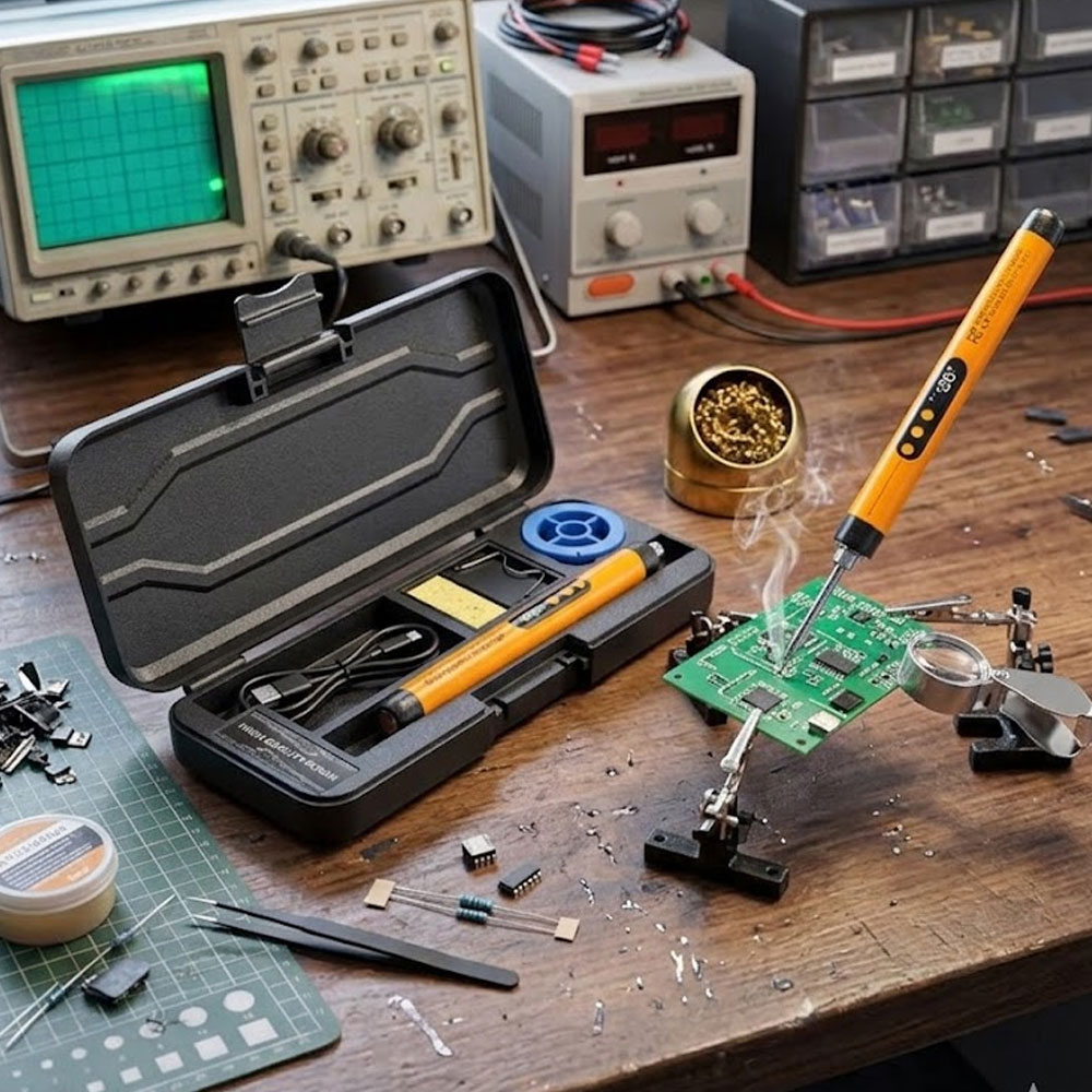 หัวแร้งบัดกรีขนาดเล็กแบบชาร์จ  - Diy Electronics Bench บทวิจารณ์และราคา