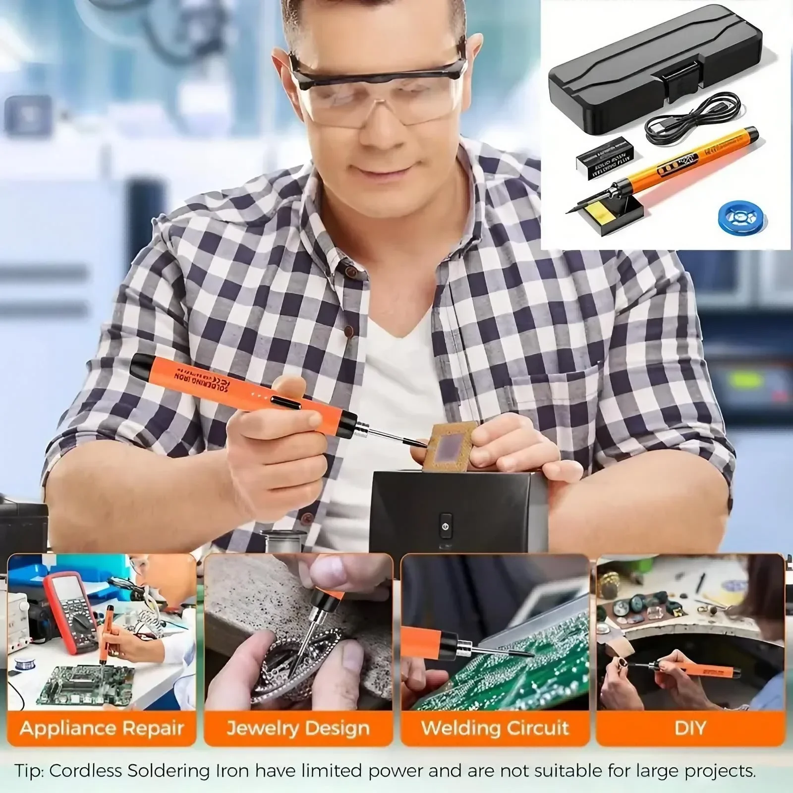 หัวแร้งบัดกรีขนาดเล็กแบบชาร์จ  - Diy Electronics Bench บทวิจารณ์และราคา