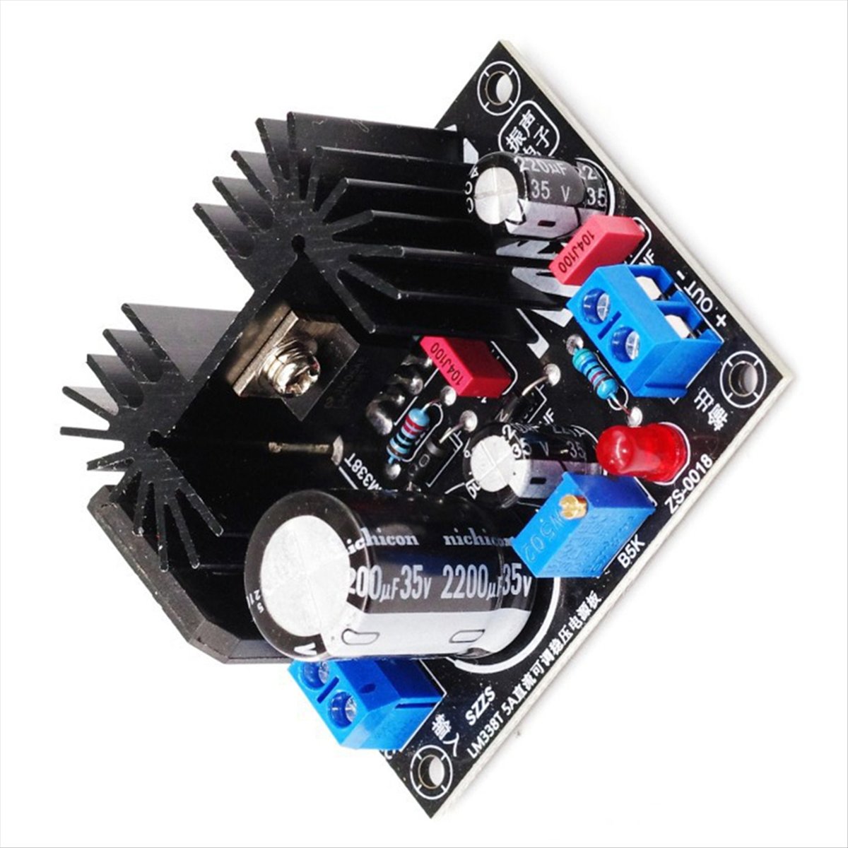 บอร์ดจ่ายไฟแบบปรับค่าได้ LM338 - Diy Electronics Filament บทวิจารณ์และราคา