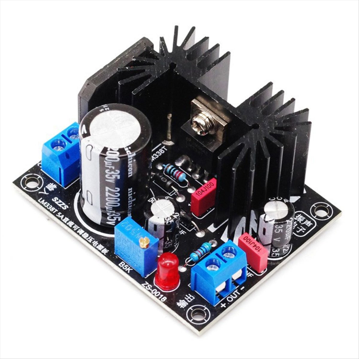 บอร์ดจ่ายไฟแบบปรับค่าได้ LM338 - Diy Electronics Filament บทวิจารณ์และราคา