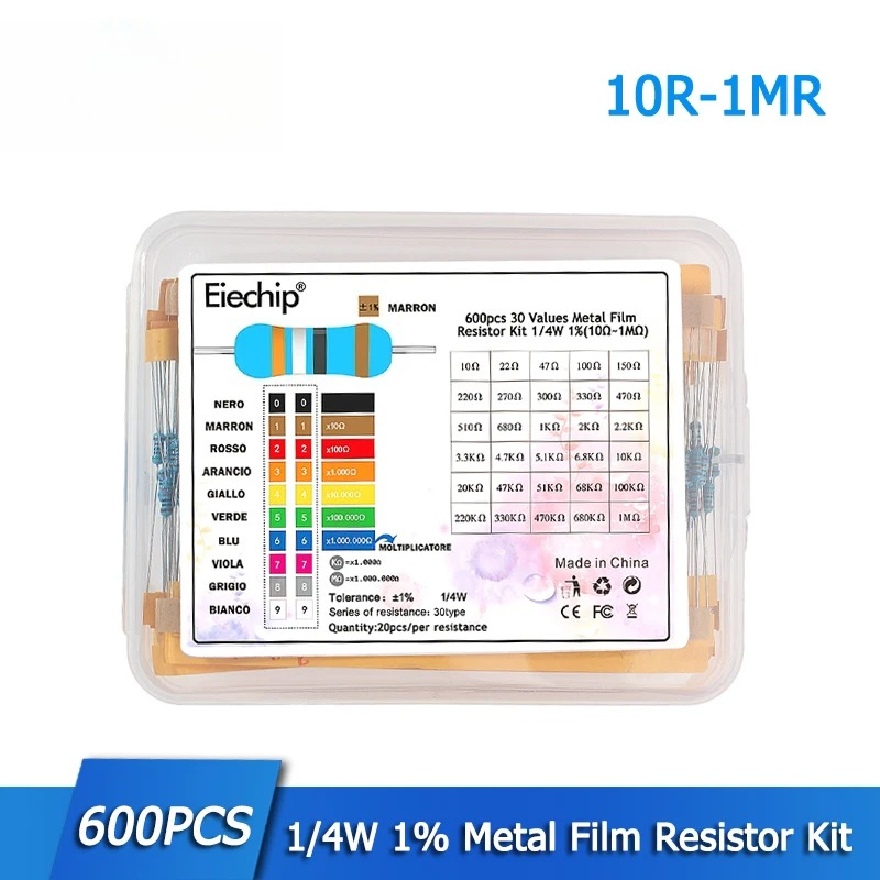 ชุดตัวต้านทานแบบฟิล์มโลหะ 300/ - Resistor Kit 1 4W บทวิจารณ์และราคา
