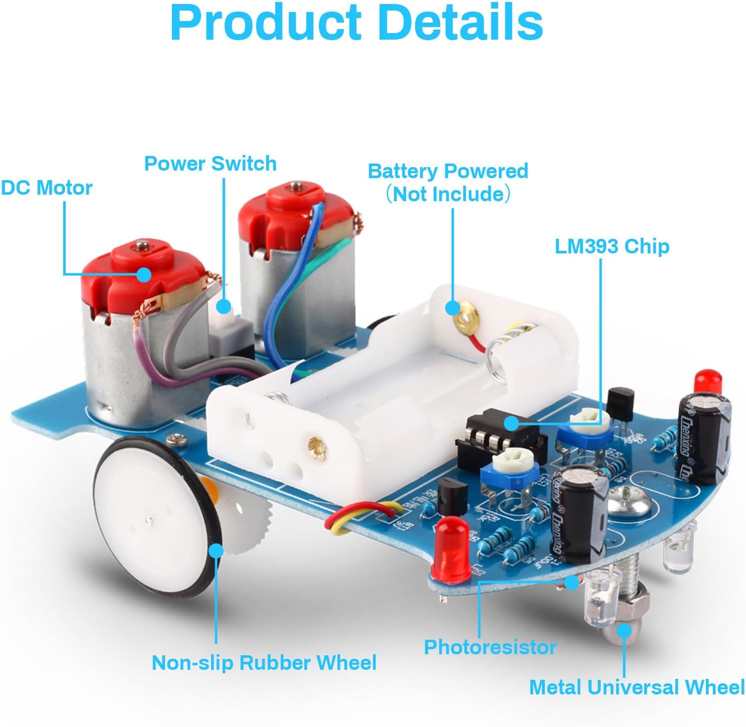 สมาร์ทรถบัดกรีโครงการชุด D2-5  - Diy Electronics For Kids บทวิจารณ์และราคา