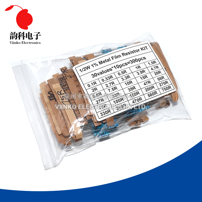 ชุดตัวต้านทานแบบฟิล์มโลหะ 300  - Resistor Kit 1 4W บทวิจารณ์และราคา