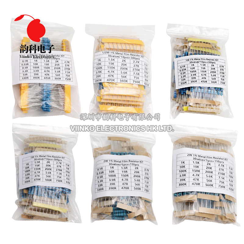 ชุดตัวต้านทานแบบฟิล์มโลหะ 300  - Resistor Kit 1 4W บทวิจารณ์และราคา