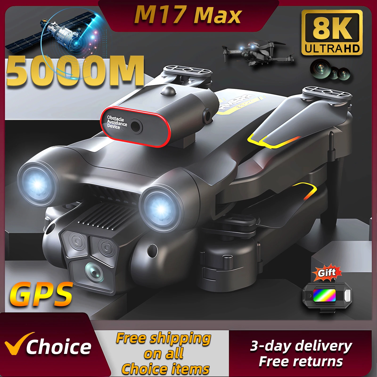 โดรนรุ่นใหม่ M17 Max 8K ระดับม - Diy Drone Electronics บทวิจารณ์และราคา