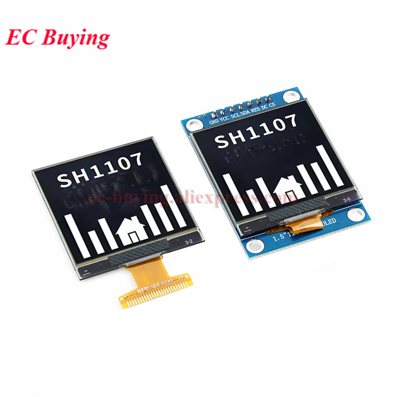 1.5 นิ้ว OLED LCD จอแสดงผลสีขา - I2C Lcd Display บทวิจารณ์และราคา