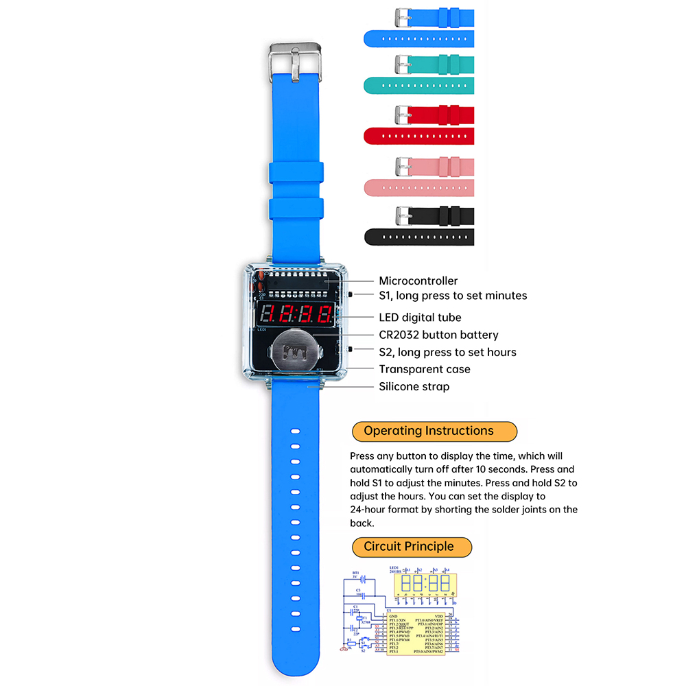 DIY นาฬิกาอิเล็กทรอนิกส์ชุด 0. - Diy Box Electronics Mall บทวิจารณ์และราคา